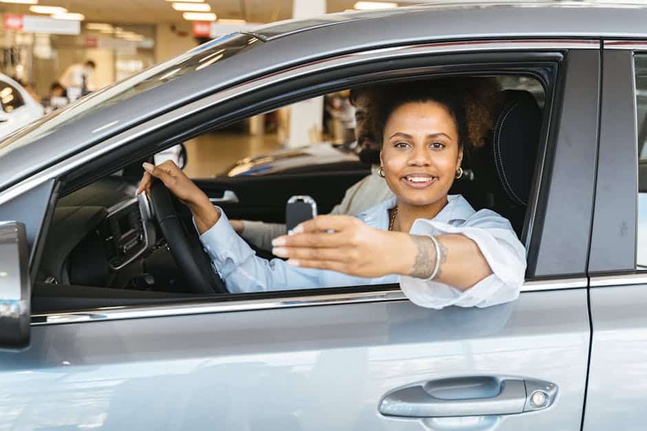 Customer buying new car